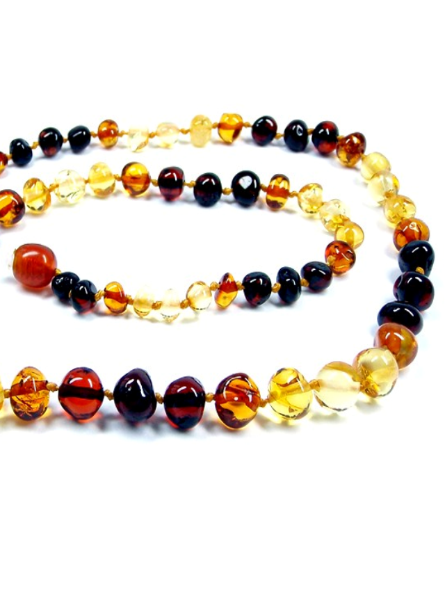 Child amber necklace - Rainbow