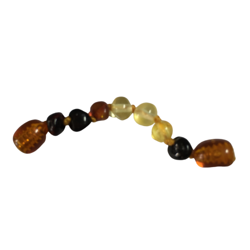 Amber extension - Rainbow (screw clasp)