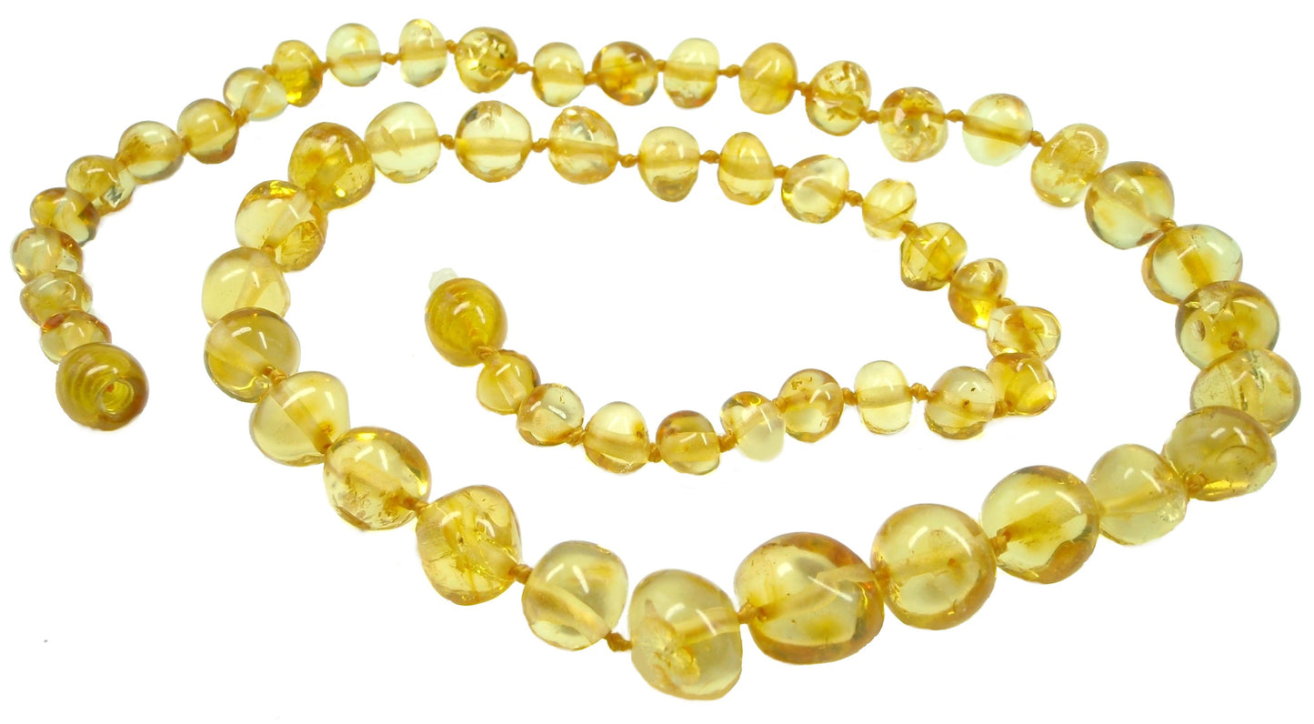Child amber necklace - Lemon