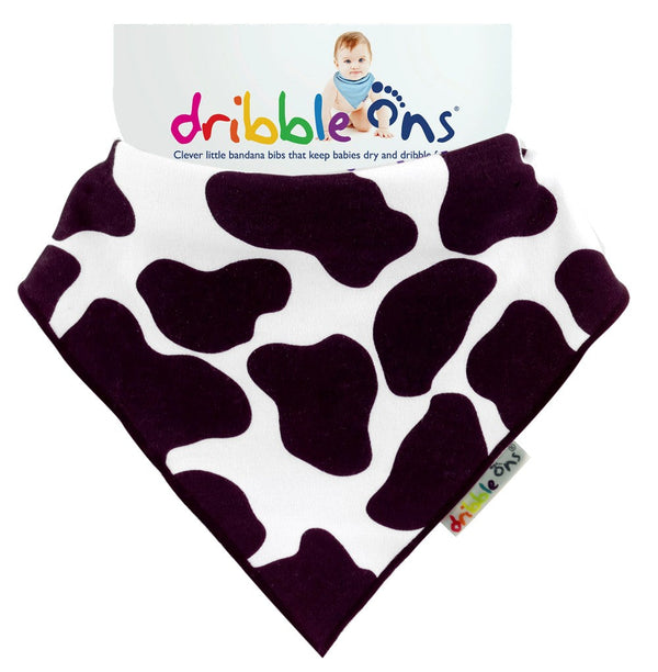 Dribble Ons Designer Bandana Bib Cow Print Double 8 Holdings